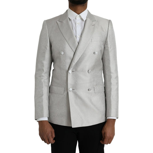 Dolce & Gabbana Off White MARTINI Double Breasted Coat Blazer JKT4043-46