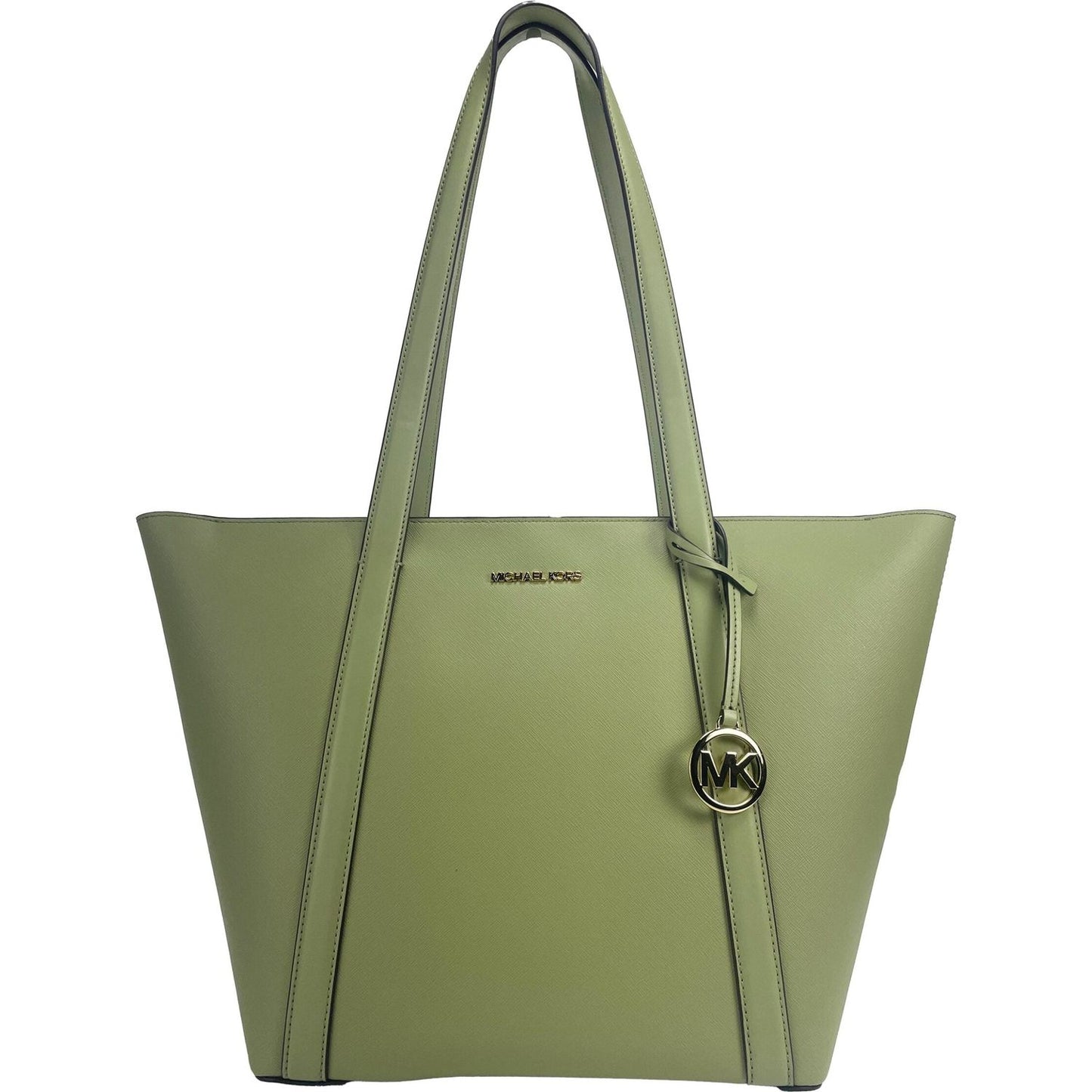 Michael Kors Large Pratt Shoulder Zip Tote Bag Light Sage 29869