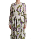 Dolce & Gabbana White Floral Embroidered Maxi Dress