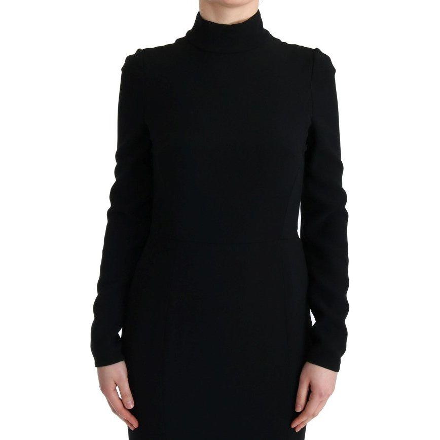 فستان دولتشي آند غابانا الأنيق ذو الأكمام الطويلة باللون الأسود