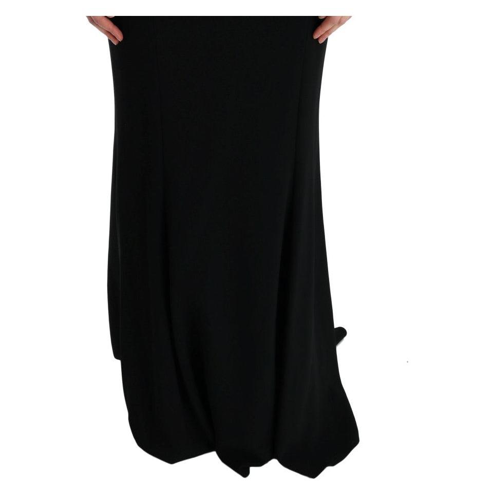 فستان دولتشي آند غابانا الأنيق ذو الأكمام الطويلة باللون الأسود