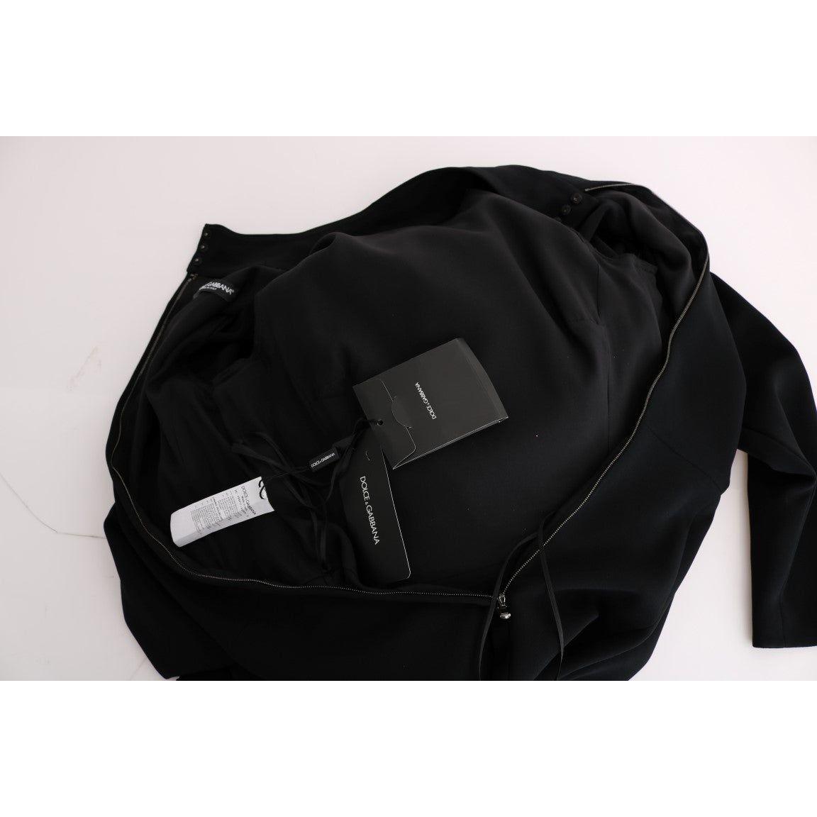 فستان دولتشي آند غابانا الأنيق ذو الأكمام الطويلة باللون الأسود