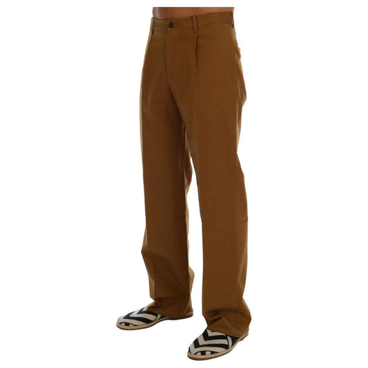 Dolce & Gabbana Brown Stretch Cotton Pants PAN60763-8