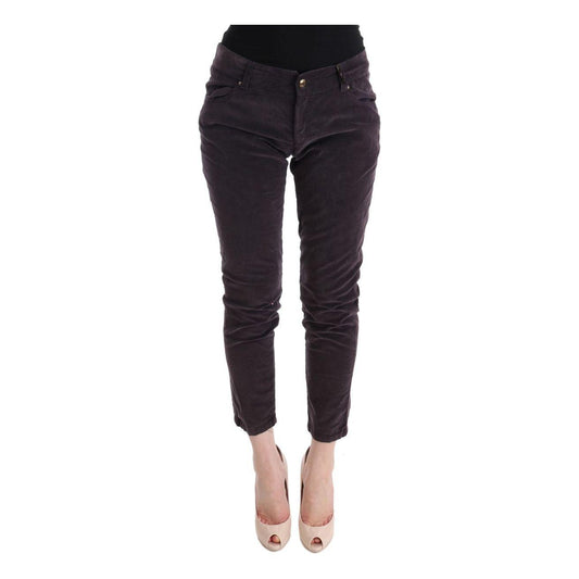 Ermanno Scervino Brown Cotton Cropped Casual Pants SIG30307-3