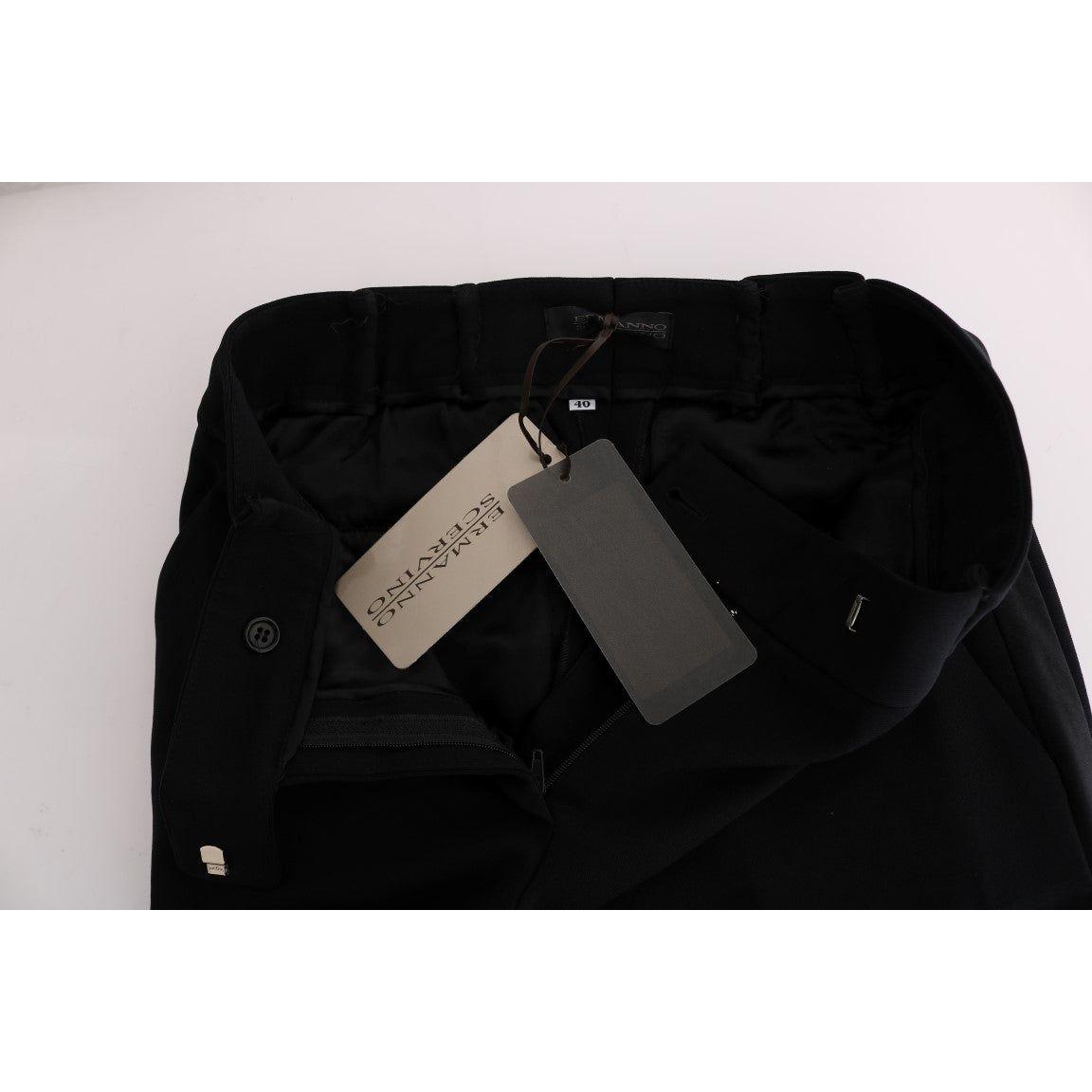 Ermanno Scervino Black Viscose Flare Bootcut Pants