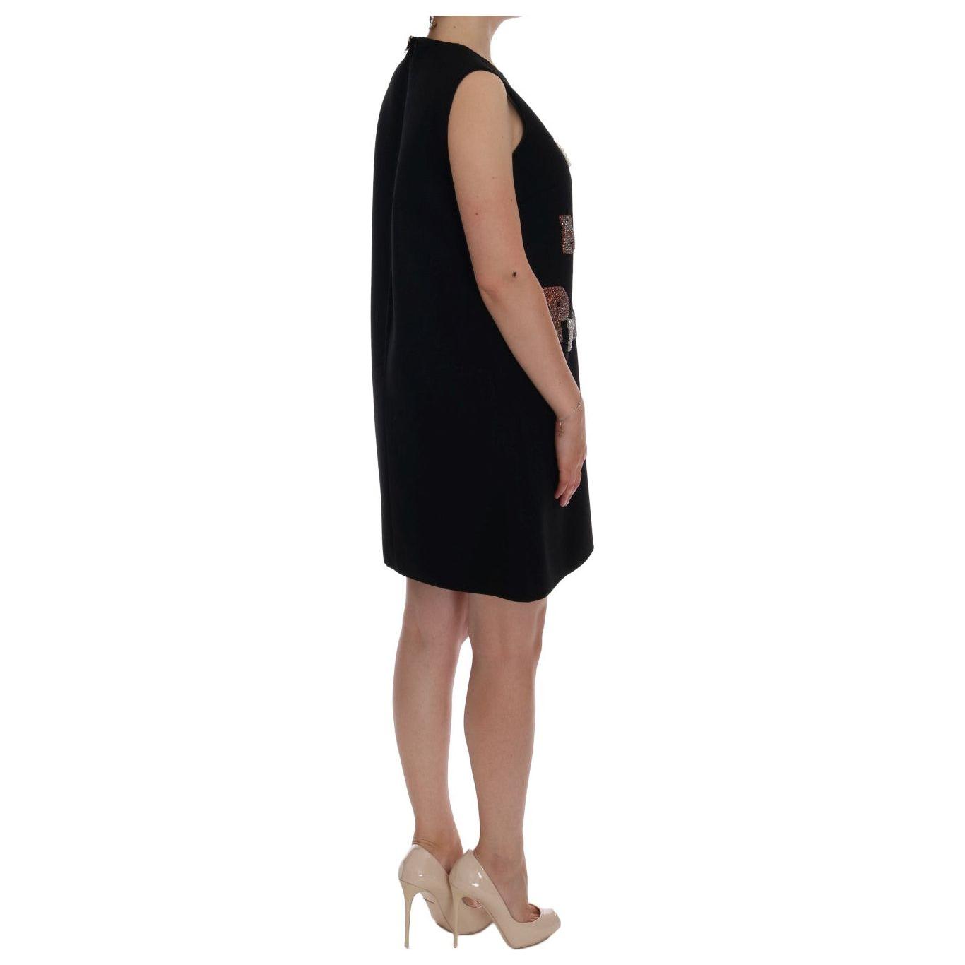 Dolce & Gabbana Black I AM A PRINCESS Crystal Shift Dress