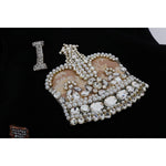 Dolce & Gabbana Black Wool Crystal Princess Dress Dolce & Gabbana Black