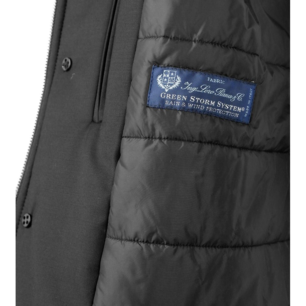 Made in Italy Black Wool Jackets & Coat