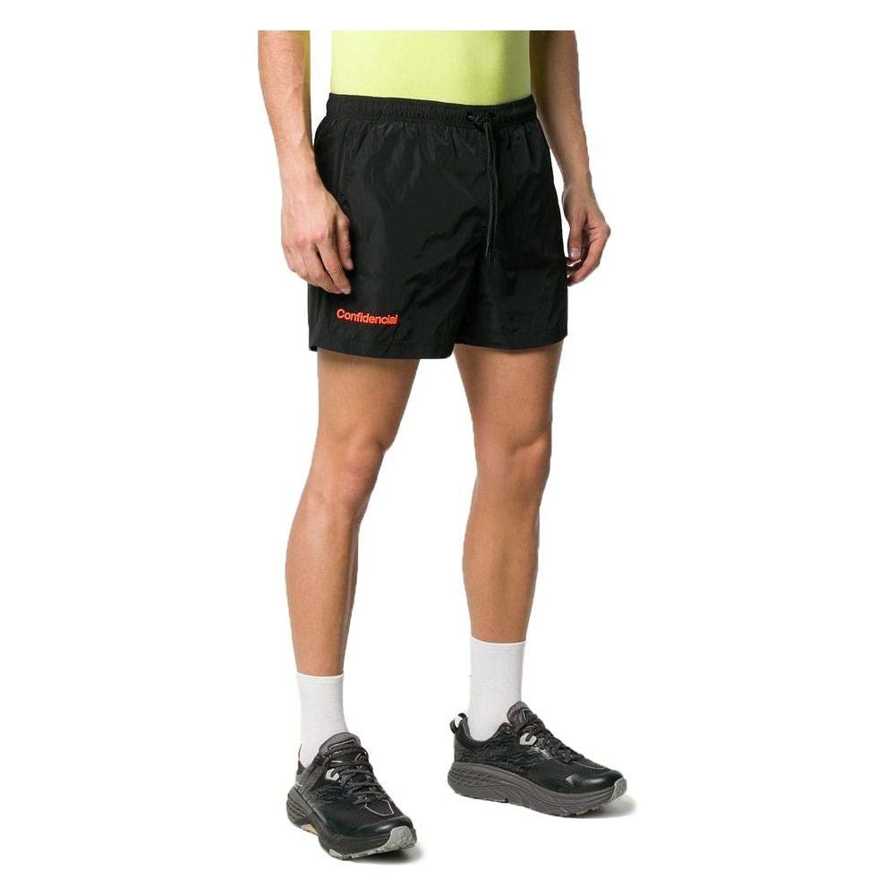 Marcelo Burlon Black Polyamide Men's Swimwear Boxer