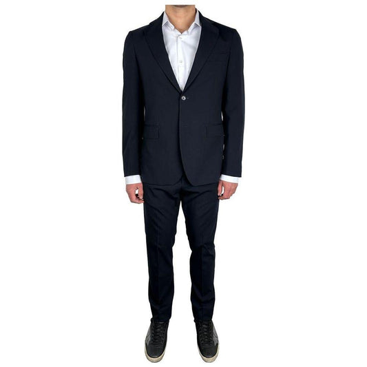 Aquascutum Blue Wool Men's Suit