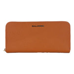 Baldinini Trend Elegant Orange Leather Wallet with Zipper Baldinini Trend Sienna