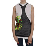 Dsquared² Black White Crew Neck Sleeveless Cotton Blouse JKT515-38