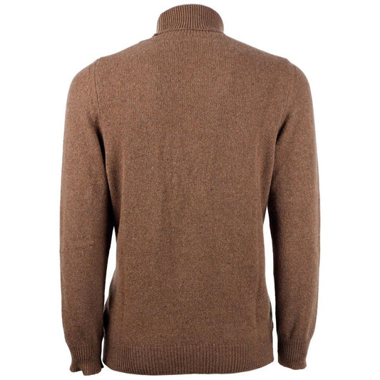 Emilio Romanelli Brown Cashmere Men Sweater EM-11301-M