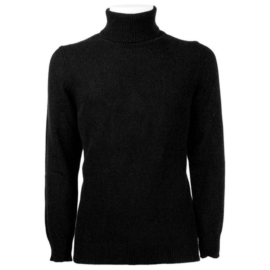 Emilio Romanelli Black Cashmere Men Sweater EM-11298-M
