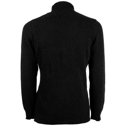 Emilio Romanelli Black Cashmere Men Sweater EM-11298-M