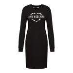 Love Moschino Chic Cotton Blend Logo Dress