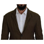 Dsquared² Green Single Breasted Men Coat Blazer Jacket JKT3544-48