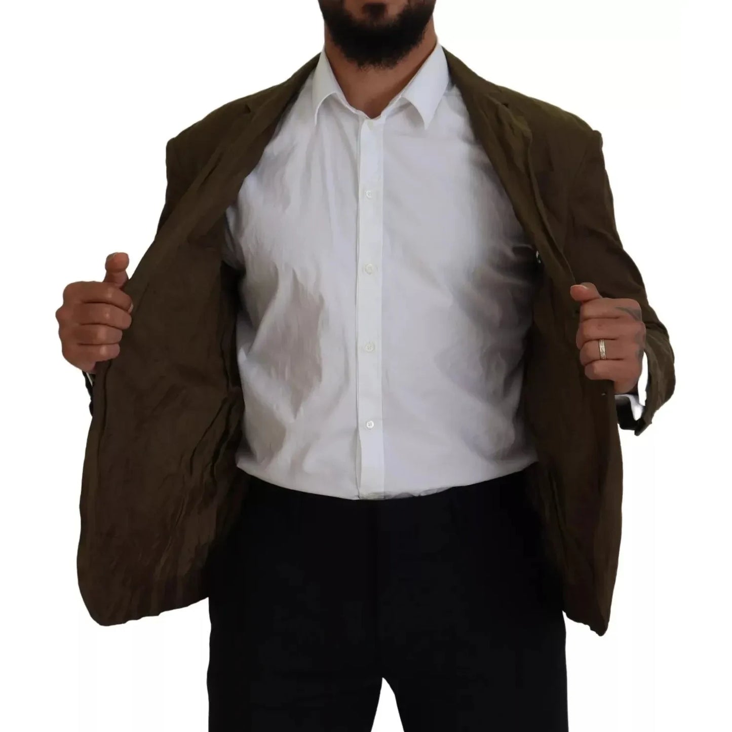 Dsquared² Green Single Breasted Men Coat Blazer Jacket JKT3544-48