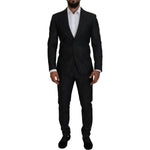 Dsquared² Black Cotton Single Breasted 2 Piece MIAMI Suit KOS2013-48