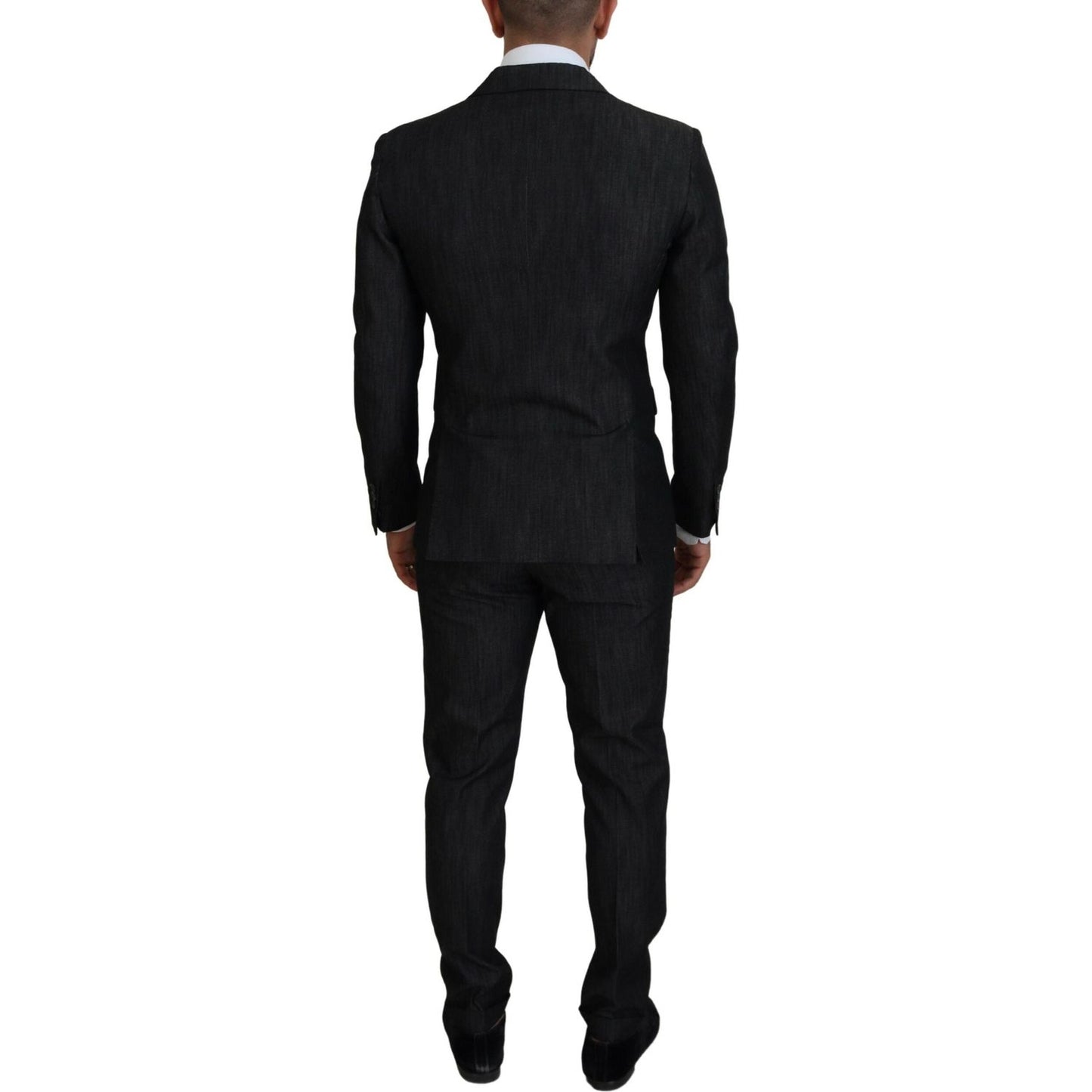 Dsquared² Black Cotton Single Breasted 2 Piece MIAMI Suit KOS2013-48
