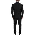Dsquared² Black Cotton Single Breasted 2 Piece MIAMI Suit KOS2013-48