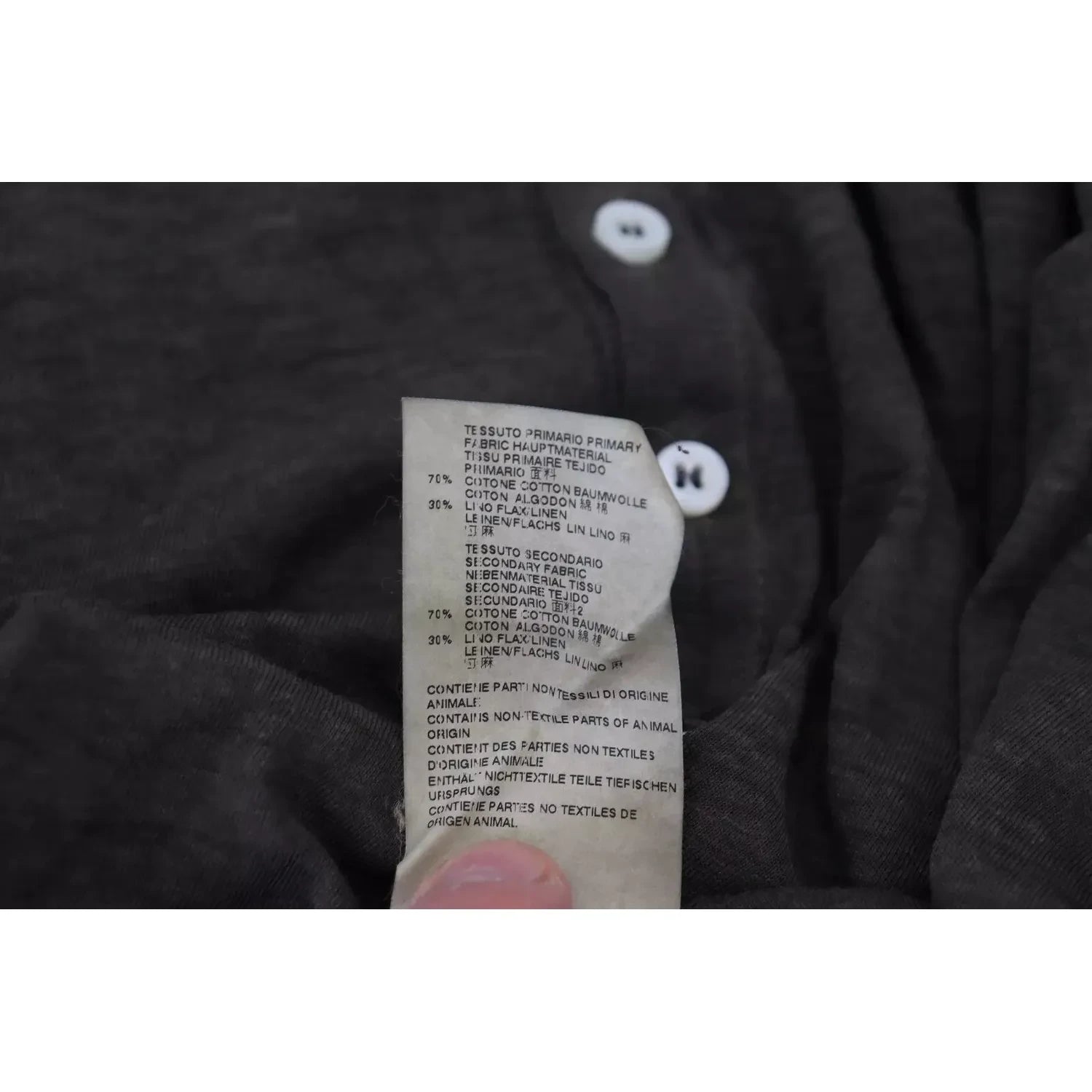 سترة صوفية بأكمام طويلة من القطن والكتان باللون الرمادي من Dsquared²