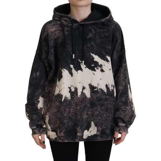 Dsquared² Multicolor Dye Cotton Hoodie Sweatshirt Sweater TSH83460