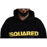 Dsquared² Black Cotton Hooded Printed Pullover Sweater TSH83488-48