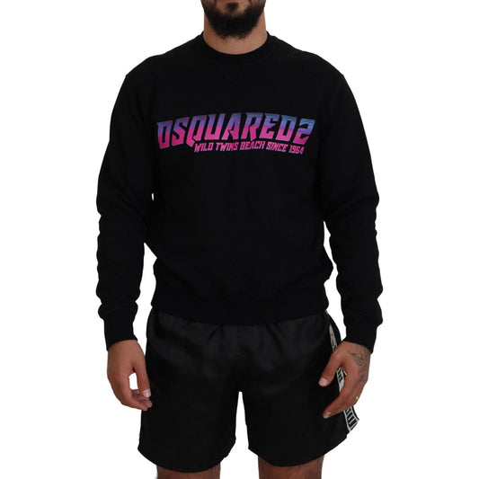 Dsquared² Black Logo Print Long Sleeves Men Pullover Sweater TSH83534-48