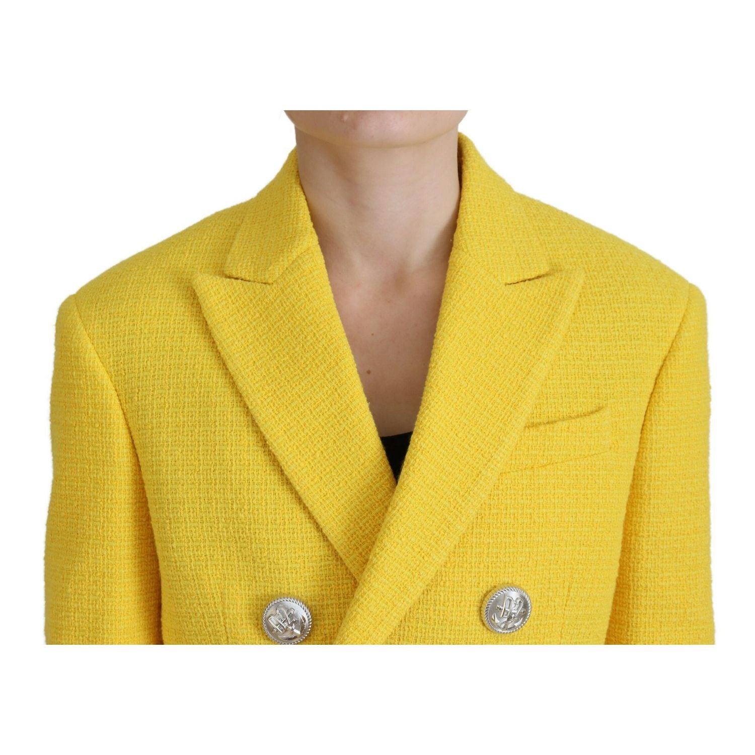 Dsquared² Yellow Double Breasted Mini Suit Blazer Skirt Set