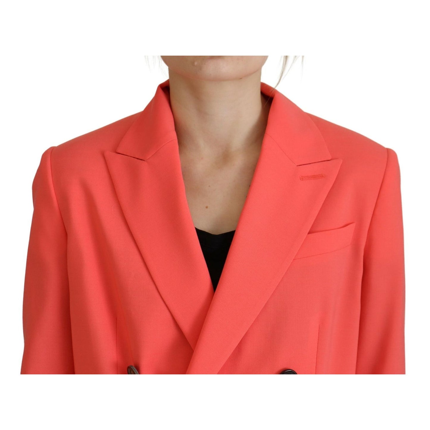 Dsquared² Pink Double Breasted Coat Blazer Jacket 1728,67345645728,Blazers - Suits & Blazers - Clothing,Clothing,Dsquared²,IT38 | XS,Jackets & Coats - Women - Clothing,Material: 54% Polyester 44% Virgin Wool 2% Elastane,Pink,Preowned / Defect,Suits & Blaz