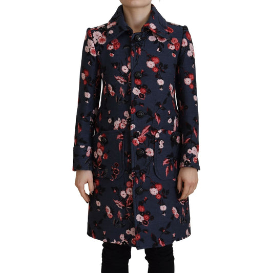 Dsquared² Multicolor Printed Women Long Coat Blazer Jacket JKT3528-38