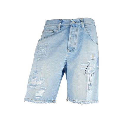 Don The Fuller Blue Cotton Men's Bermuda Shorts