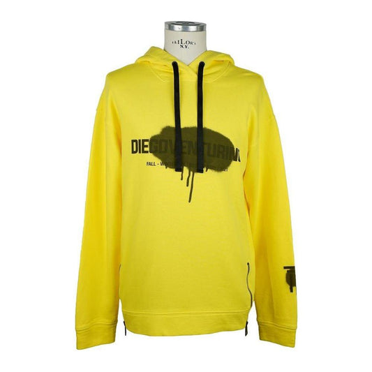 Diego Venturino Yellow Cotton Men's Sweatshirt DI-6841-XS