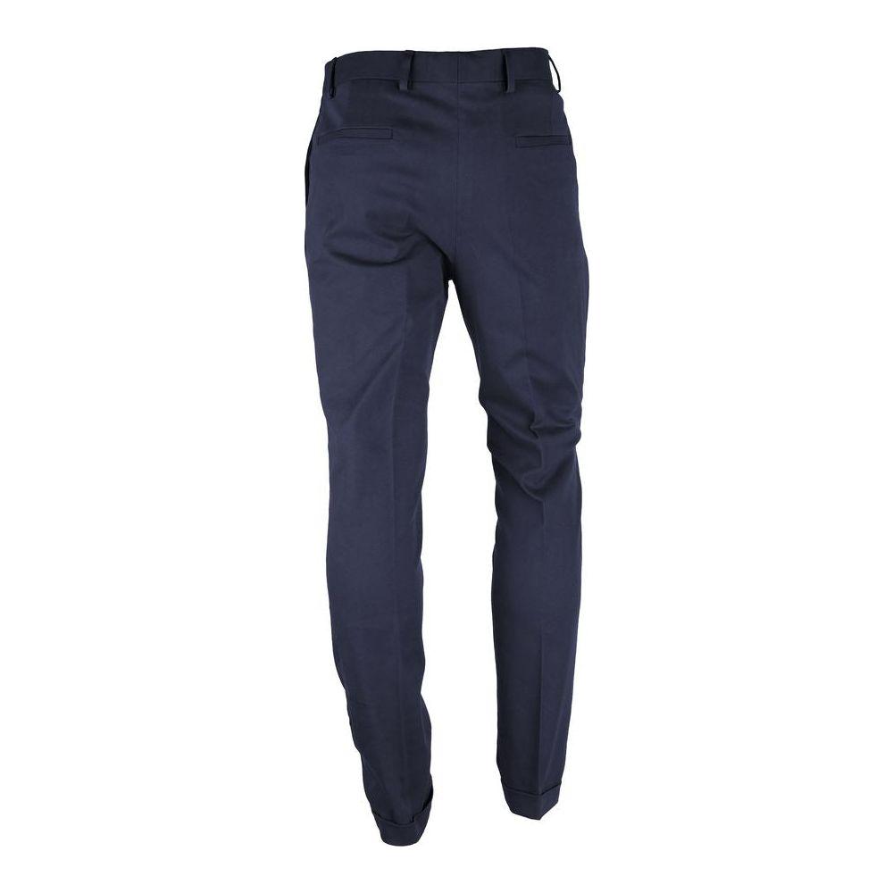 Made in Italy Blue Wool Men Trousers