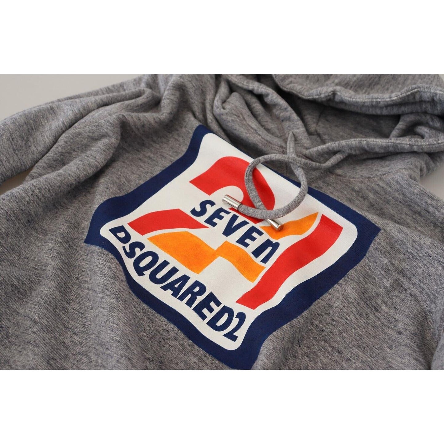 Dsquared² Gray Logo Print Cotton Hoodie Sweatshirt Sweater TSH83464-38