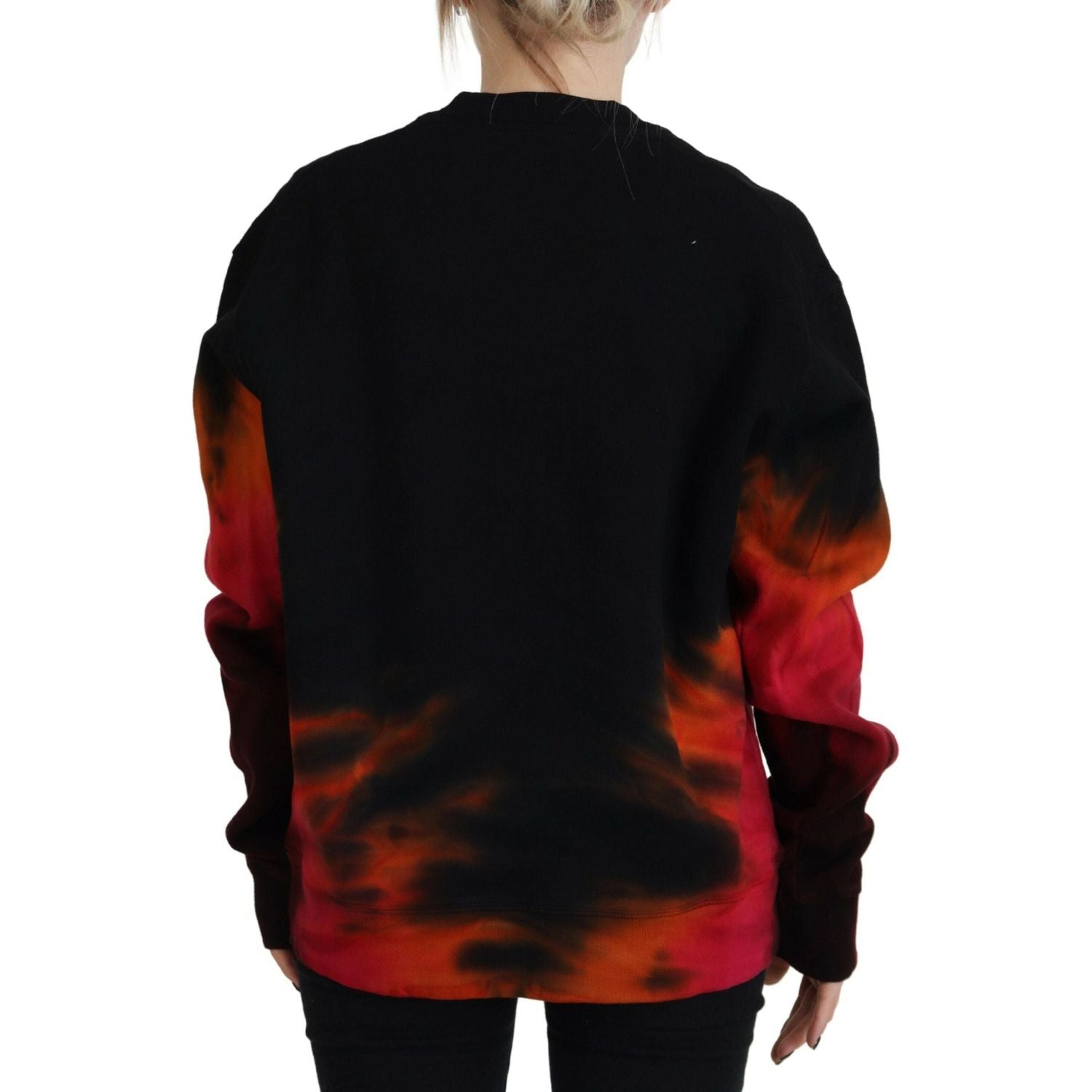 سترة نسائية بأكمام طويلة من Dsquared² بطبعة شعار Black Tie Dye