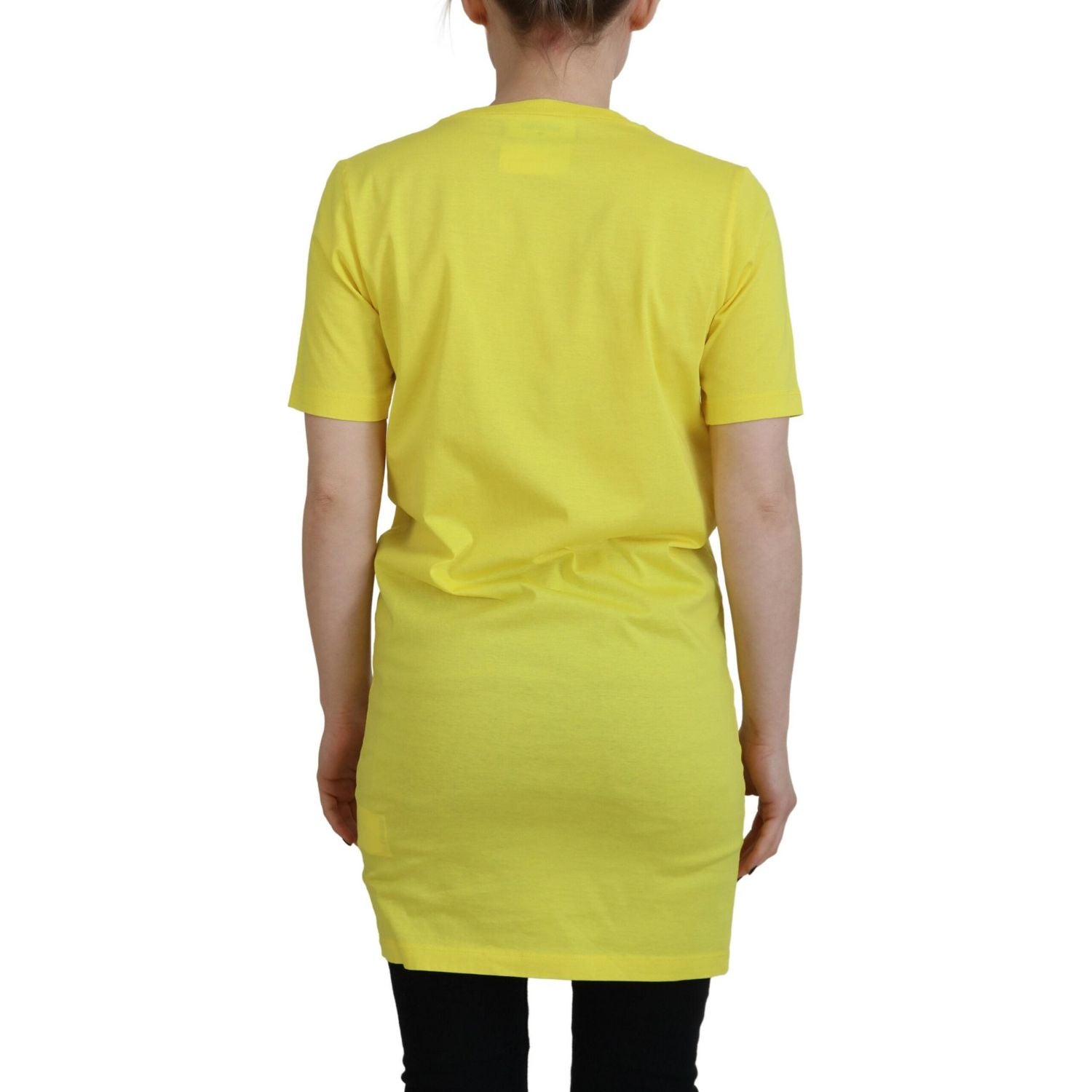 تي شيرت Dsquared² Yellow CottonShiny Icon Renny Dress Crewneck
