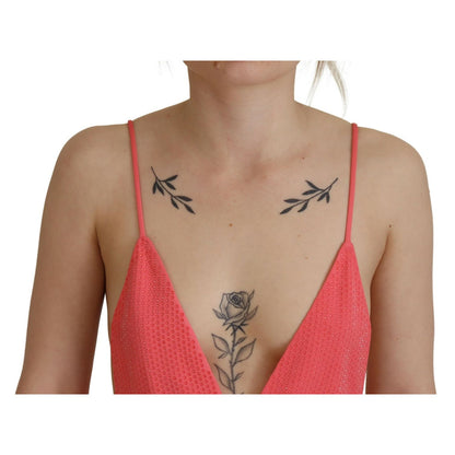 Dsquared² Pink Sleeveless Spaghetti Strap Cami V-neck Top