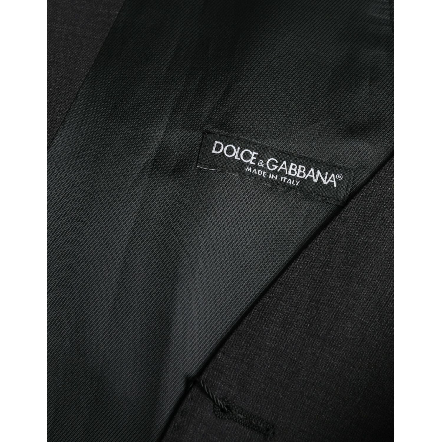 Dolce & Gabbana Black Cotton Waistcoat Dress Formal Vest