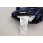 Dsquared² Blue Icon High Waist Denim Mini Boston Jean Skirt SKI1893-38