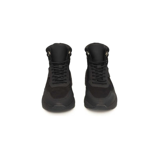 Cerruti 1881 Black Leather Men Sneaker