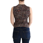 Dolce & Gabbana Sleeveless Multicolor Knit Wool Top Dolce & Gabbana Tan