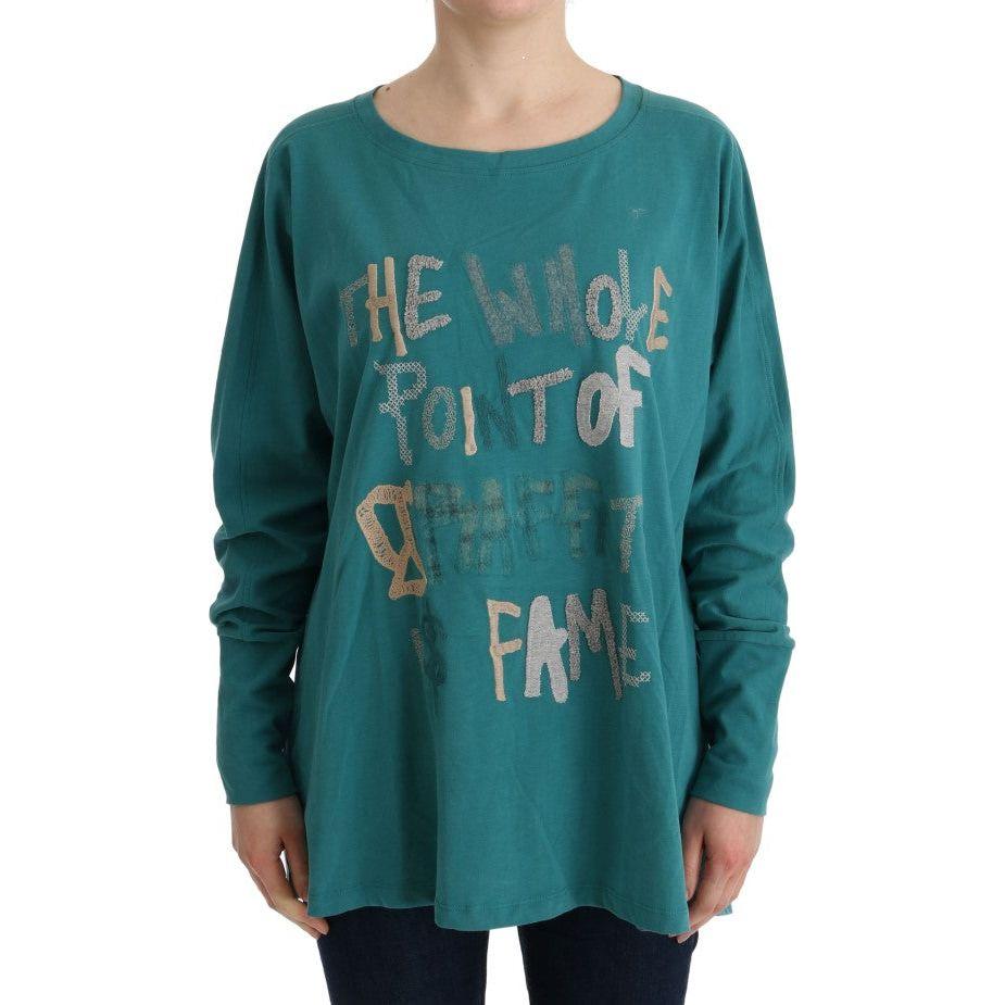 John Galliano Green Cotton Oversized Sweater 1728,67345645728,Clothing,Green,John Galliano,M,Material: 100% Cotton,New with tags,Sweaters - Clothing,Sweaters - Women - Clothing,Sweatshirts - Sweaters - Clothing,Women,Women - Clothing