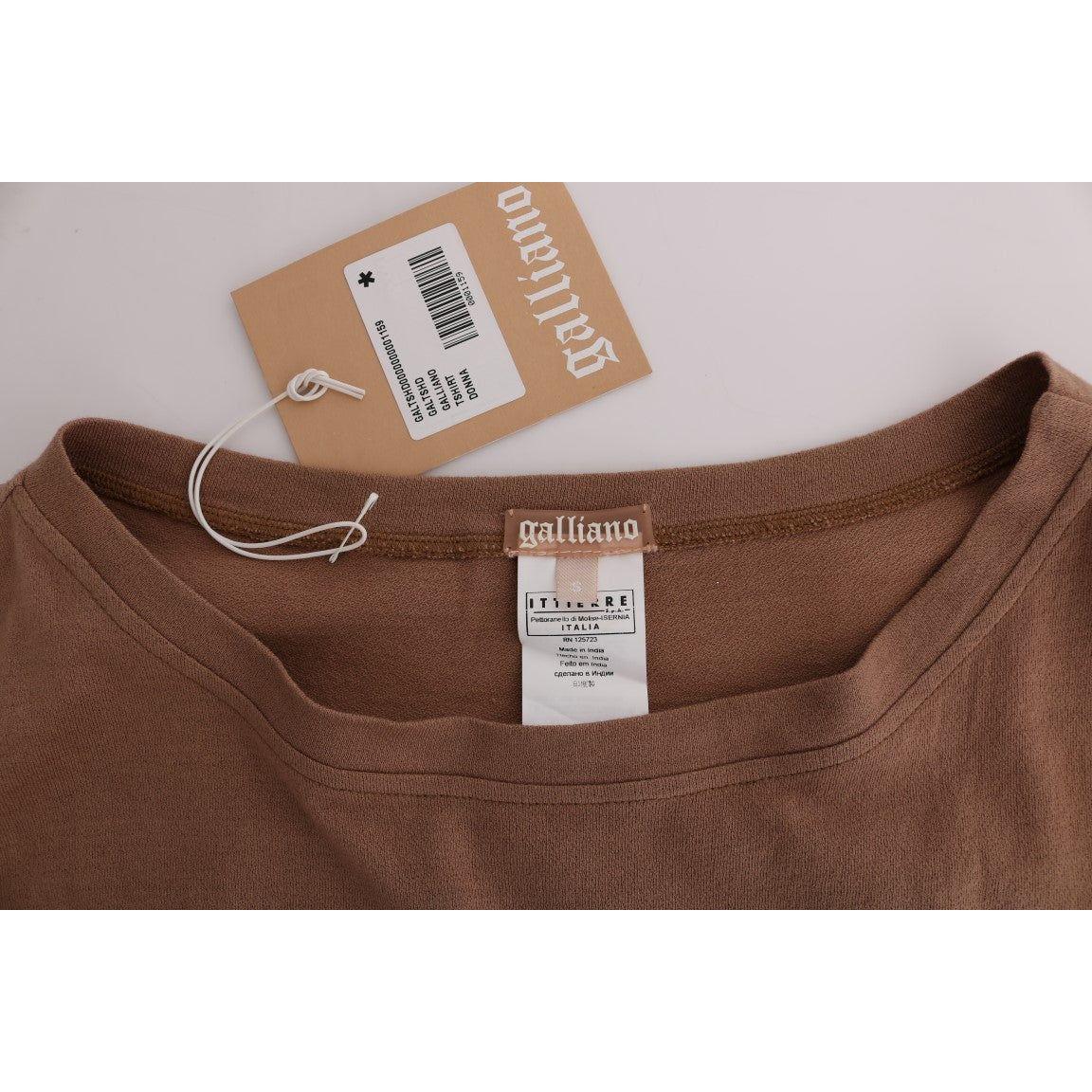 John Galliano Brown Cotton Studded Sweater 1728,67345645728,Brown,Clothing,John Galliano,Material: 100% Cotton,New with tags,S,Sweaters - Clothing,Sweaters - Women - Clothing,Sweatshirts - Sweaters - Clothing,Women,Women - Clothing,XS