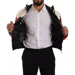 Dolce & Gabbana Black Leather Hooded Blouson Jacket JKT3033-46