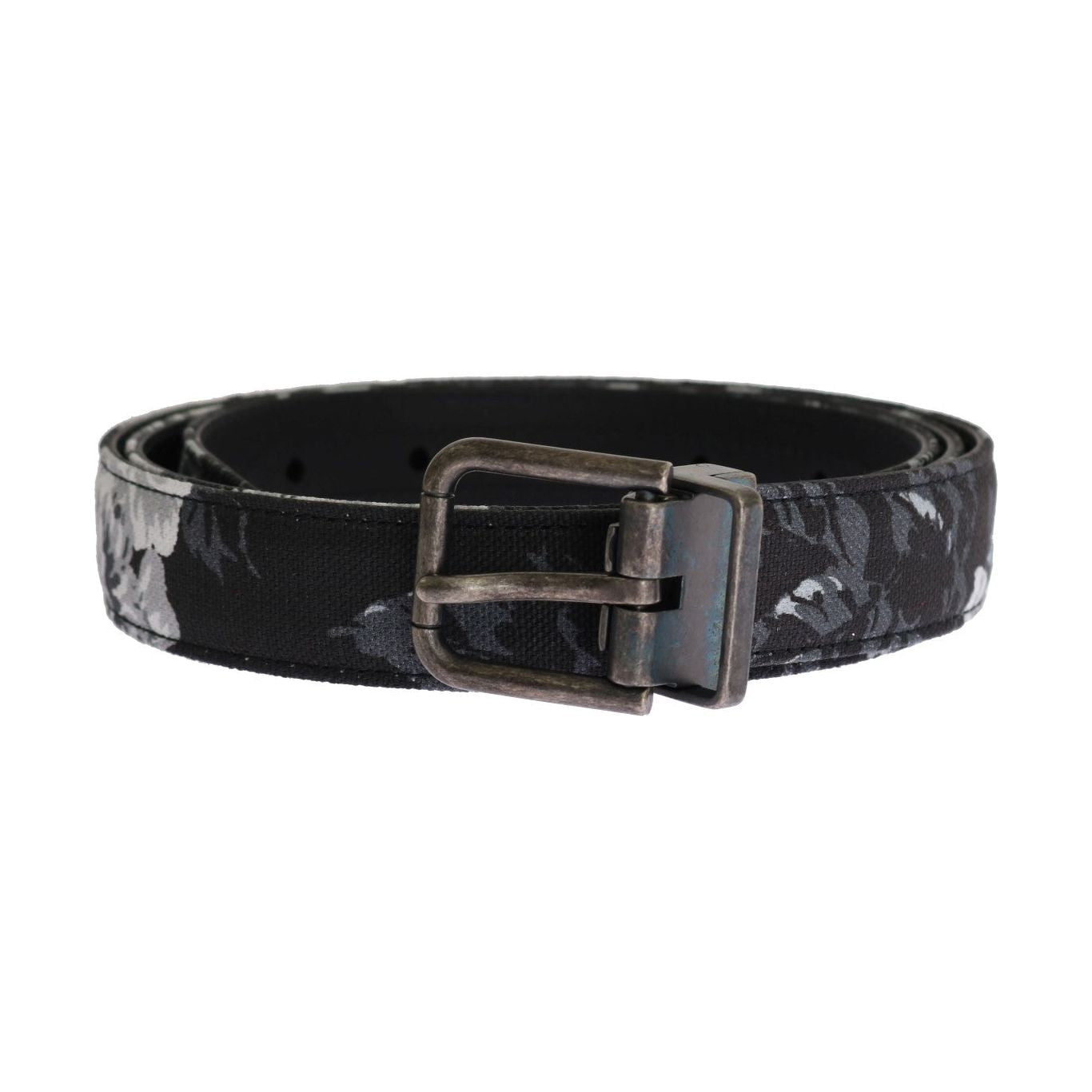 Dolce & Gabbana Black Cayman Linen Leather Belt Belt