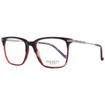 Hackett Brown Men Glasses Frame with full-rim acetate, square design, size 53-18-140, no blue-filter, demo lenses, branded case included.