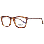 Hackett Brown Men Glasses Frame, acetate full-rim with demo lenses, rectangle style, includes branded case.
