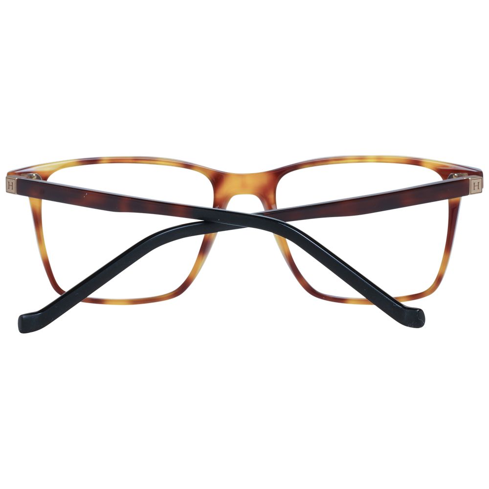 Hackett Brown Men Glasses Frame, acetate full-rim, rectangle style, size 52-17-145, includes branded case.
